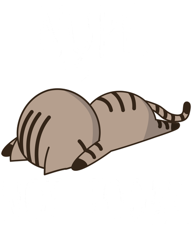 Nope Not Today Funny Lazy Cat Backpack