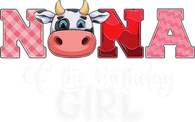 Nana of The Birthday Cow Family Cow Farm Matching Button
