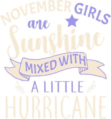 November Girls Are Sunshine Mixed With Hurricane Kids Hoodie
