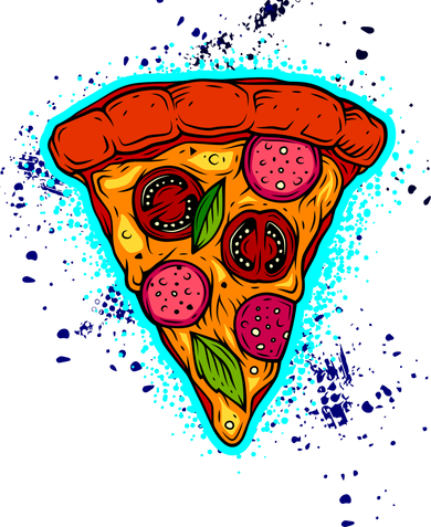 Neon Pizza Hat