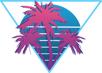 Neon Palm Trees Baby Bodysuit
