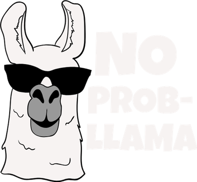 No Probllama Llama Problem Funny Mousepad