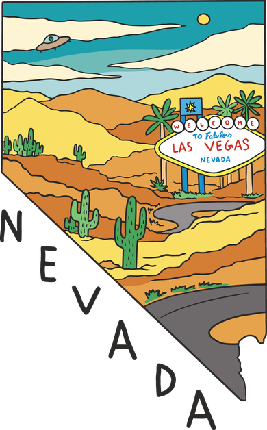 Nevada Retro Las Vegas Kids Hoodie