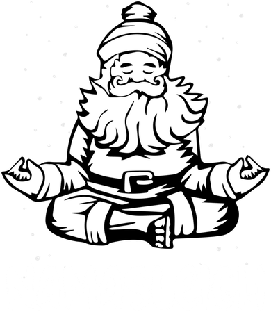 Namasleigh Santa Claus Namaste Yoga Cool Gift Button