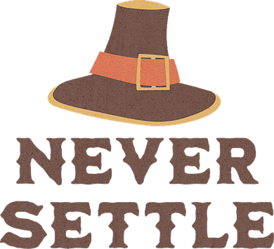 Never Settle Funny Thanksgiving Pilgrim Women's Tank Top