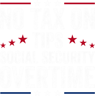 No Tax On Tips Social Security Overtime Trump 2024 Button