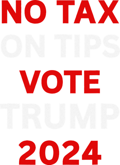 No Tax On Tips Vote Trump 2024 Take America Back Protrump Women's Hoodie