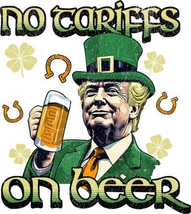 No Tariffs On Beer Funny St Patricks Day Trump Kids Sweatshirt