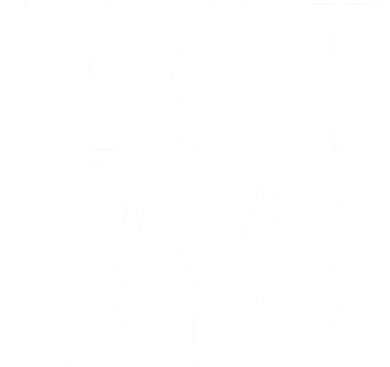 Not Today Satan Text Logo Toddler Sweatshirt