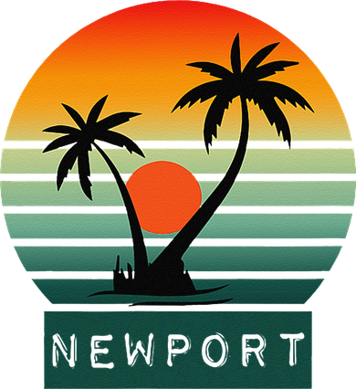 Newport Tropical Sunset Palm Trees Beach Toddler Hoodie