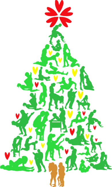 Naughty Xmas Ornaments Kamasutra Adult Humor Christmas Polo