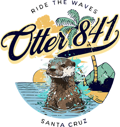 Otter 841 Surfing Otter 841 California Surf Board Otter 841 Women's Sweatshirt