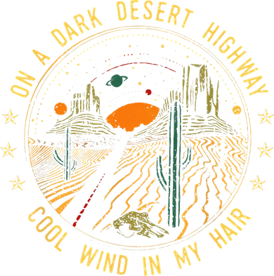 On A Dark Desert Highway Cool Wind In Retro Kids Long Sleeve Shirt
