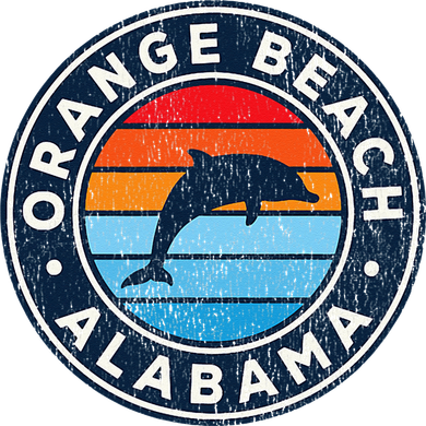 Orange Beach Alabama AL Vintage Dolphin Retro 70s Doggie Tank