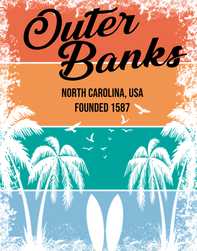 Outer Banks North Carolina USA Founded 1587 Women's Dry Zone Grid Polo