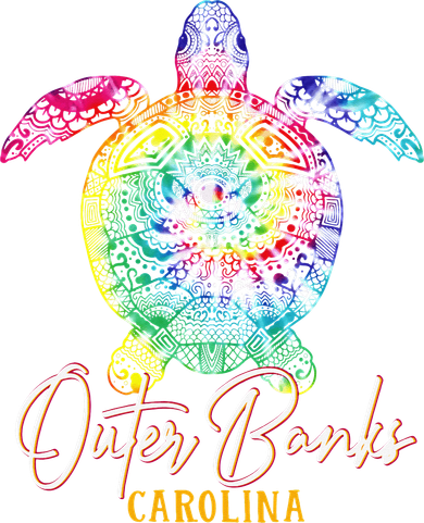 Outer Banks Tie Dye Sea Turtle Carolina Family Vacation Polo