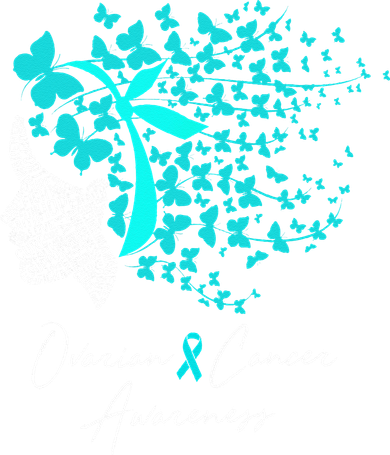 Ovarian Cancer Awareness Teal Butterflies Tote Bag