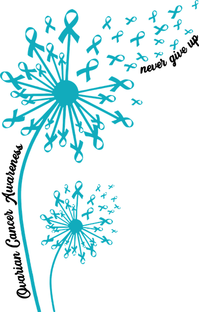 Ovarian Cancer Dandelion Teal Ribbon Ovarian Cancer Ovarian Survivor Kids T-Shirt
