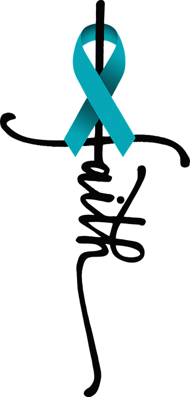 Ovarian Cancer Faith Ovarian Cancer Awareness Support T-Shirt