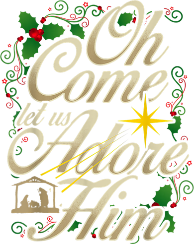 Oh Come Let Us Adore Him Nativity Christmas Religious Jesus Women's Tank Top