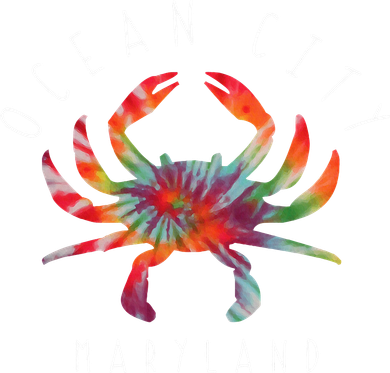 Ocean City Maryland Crab Tie Dye Summer Vacation Backpack