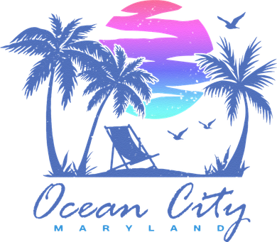 OCEAN CITY MARYLAND Beach Vacation Vintage Sunset Graphic Kids Sweatshirt