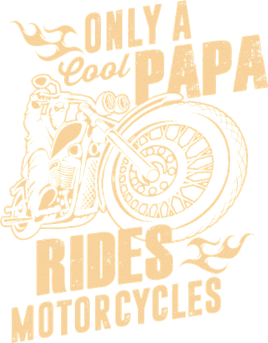 Only Cool Papa Rides Motorcycles Funny Fathers Day Beanie