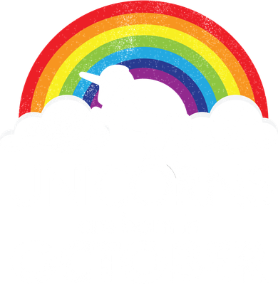 Unicorns Are Born In October Rainbow Retro Golf Towel