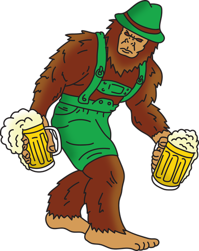 Bigfoot in Lederhosen Oktoberfest Beer Toddler Hoodie