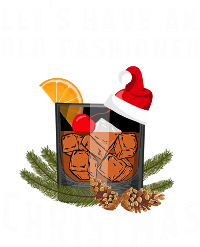 Old Fashioned Christmas Funny Bourbon Whiskey Cocktail Gift Hat