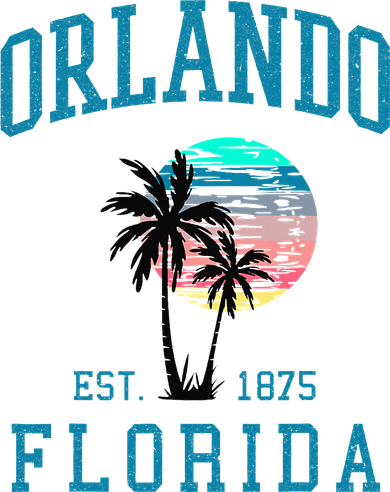 Orlando Florida Vintage Beach Palm Trees Summer In Orlando Polo