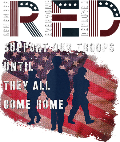 On Friday We Wear Red Friday Military Support Troops US Flag Long Sleeve Shirt