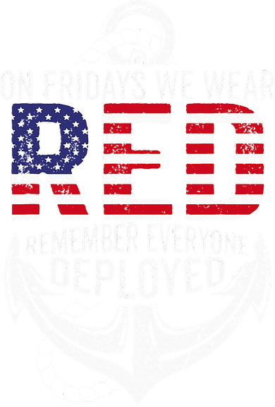 On Fridays We Wear Red Friday Navy Gift Distressed Button