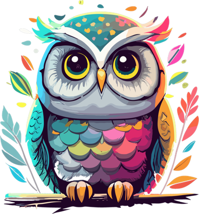 Owl Graphic Owl Artwork Bird Art Animal Owl Funny Gift Coffee Mug