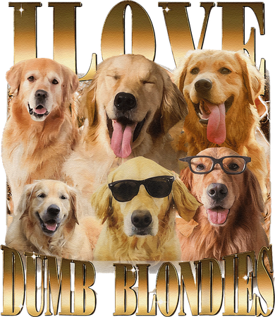 Outfit I Love Dumb Blondes Funny Meme Dog Lover Long Sleeve Shirt