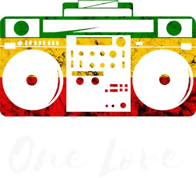 One Love Boombox Musicbox Rasta Reggae Music Rastafari Roots Mousepad