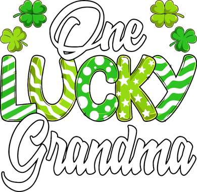 One Lucky Grandma Shamrock Irish Grandma St Patricks Day Women's T-Shirt