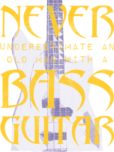 Never Underestimate Old Man With A Bass Guitar Women's Hoodie