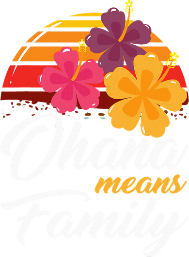 Ohana Means Family Hawaii 70s Retro Vintage Hawaiian Gifts Women's Sweatshirt
