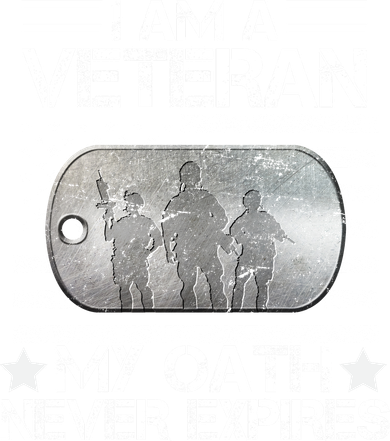 I Am A Veteran My Oath Never Expires Dog Tag Women's Tank Top