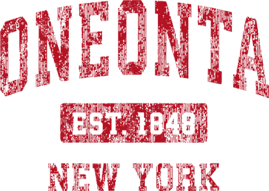 Oneonta New York Ny Vintage Sports Design Red Tank Top