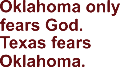 Oklahoma Only Fears God Texas Fears Oklahoma Kids Sweatshirt