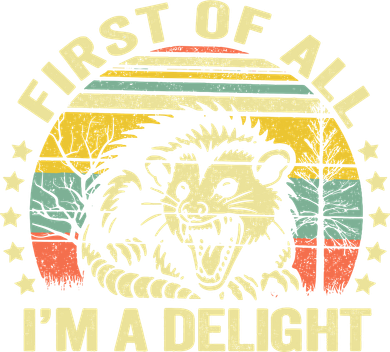 Opossum Possum First Of All IM A Delight Sarcastic Angry Kids Sweatshirt