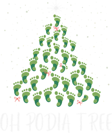 Oh Podiatree Funny Tree Foot Christmas Staff Squad Xmas Tree Women's T-Shirt
