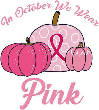 In October We Wear Pink Pumpkin Breast Cancer Beanie