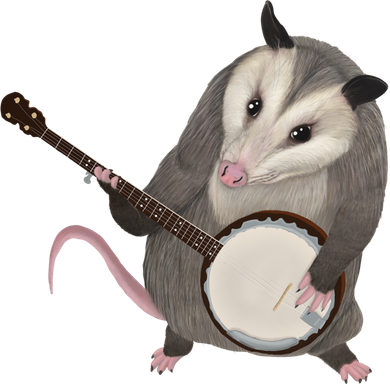 Opossum Playing The Banjo Gift Possum Gift Toddler T-Shirt