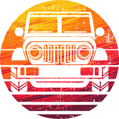 Off Road 4X4 Vintage Retro 70s Sunset Off Road Ornament