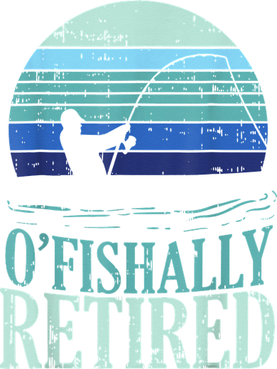 Ofishally Retired Fishing Retro Retirement Dad Gift Ornament
