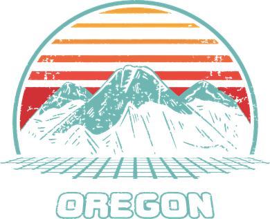 Oregon Retro Mountain Hiking 80s Style Polo