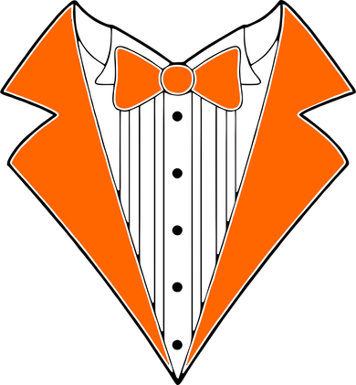 Orange Tuxedo Wedding Bachelor Prom Tux Tumbler